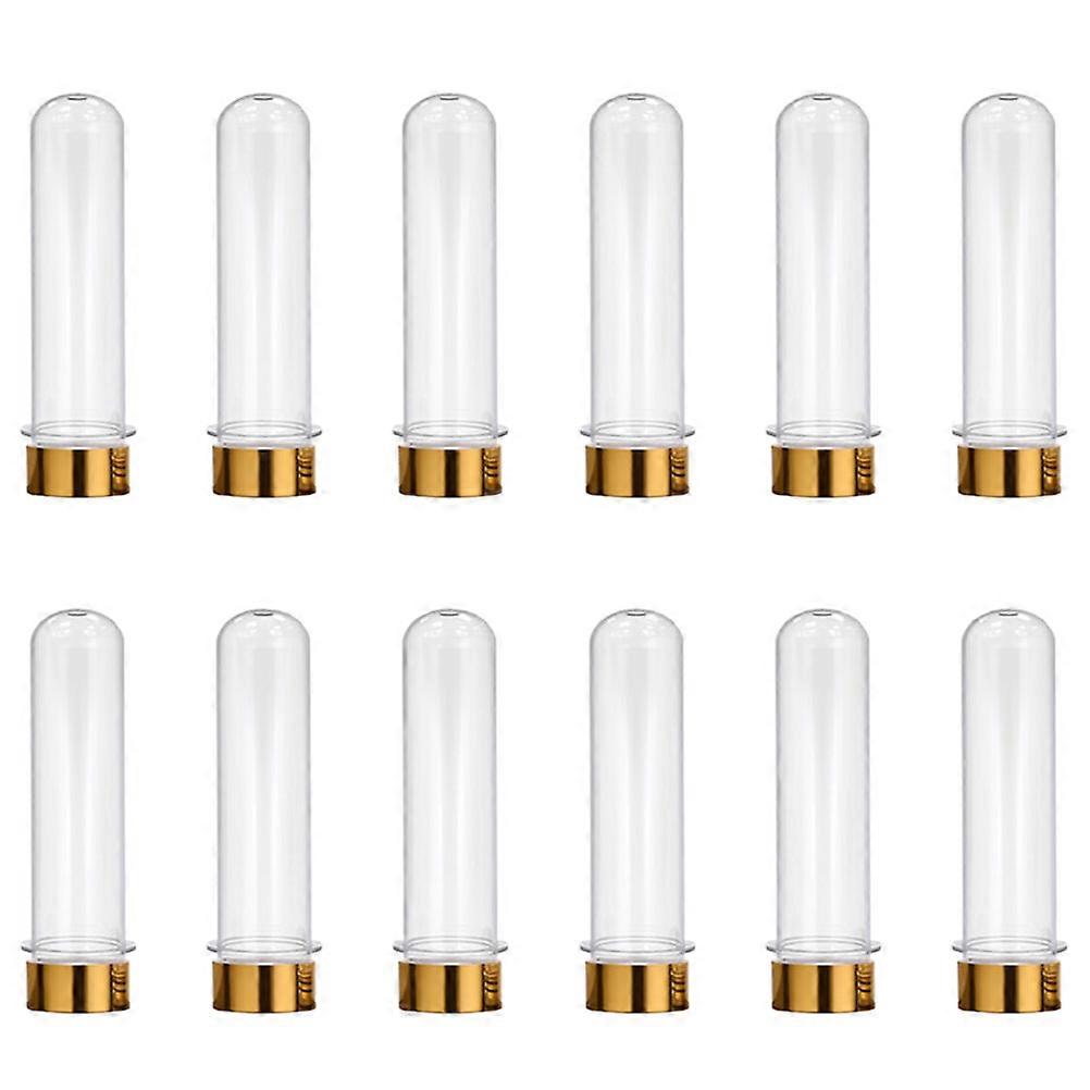 Golden Tube Bottles for Home Use Reusable 12Pcs 40ml