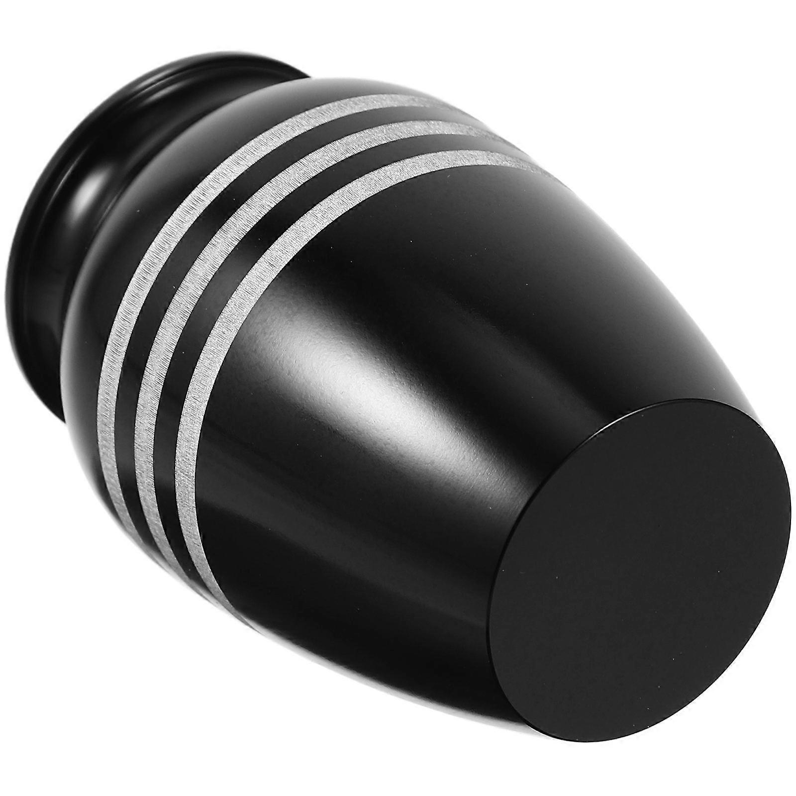 Black Alloy Mini Pet Urn for Ashes Securely Sealed with Screw Lid for Storage 2.5 inch