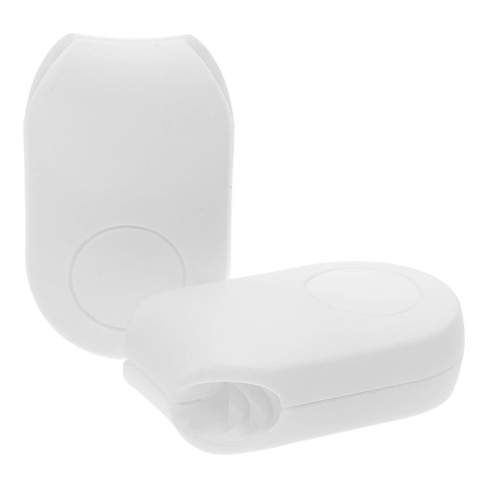 White Plastic Curtain Weights with Stylish Bead Handles for Blinds Roller Shades 2pcs