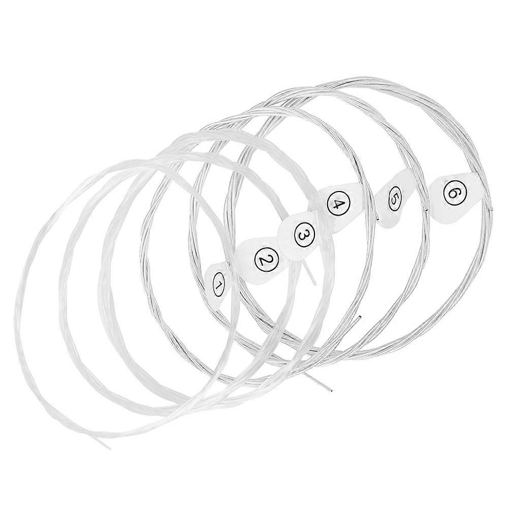 Guitar Strings Replacement Acoustic Guitar String Set Silver Plated Copper Material For Music Practice Performance 6Pack