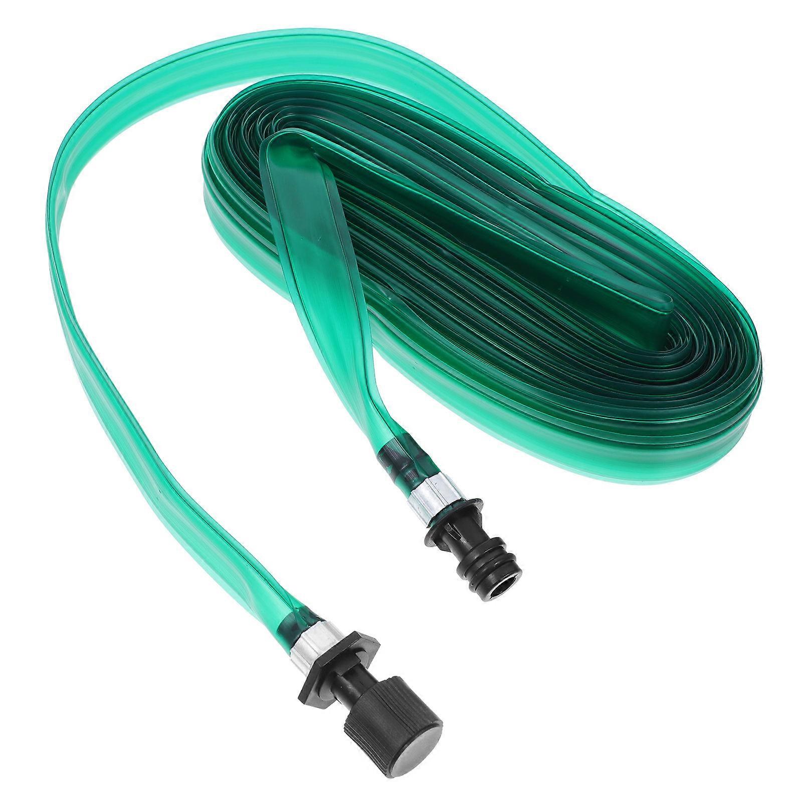 Flexible PVC Flat Hose with Integrated Holes for Garden Irrigation – Compatible with Quick Connect Fittings for Efficient Plant and Lawn Watering