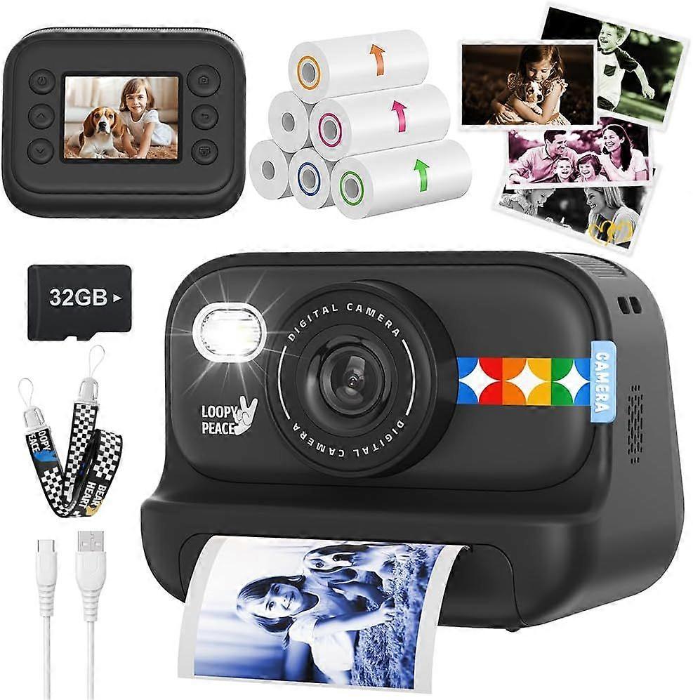 2025 Newest Kids Color Instant Print Camera - Kids Camera with 5 Color Photo