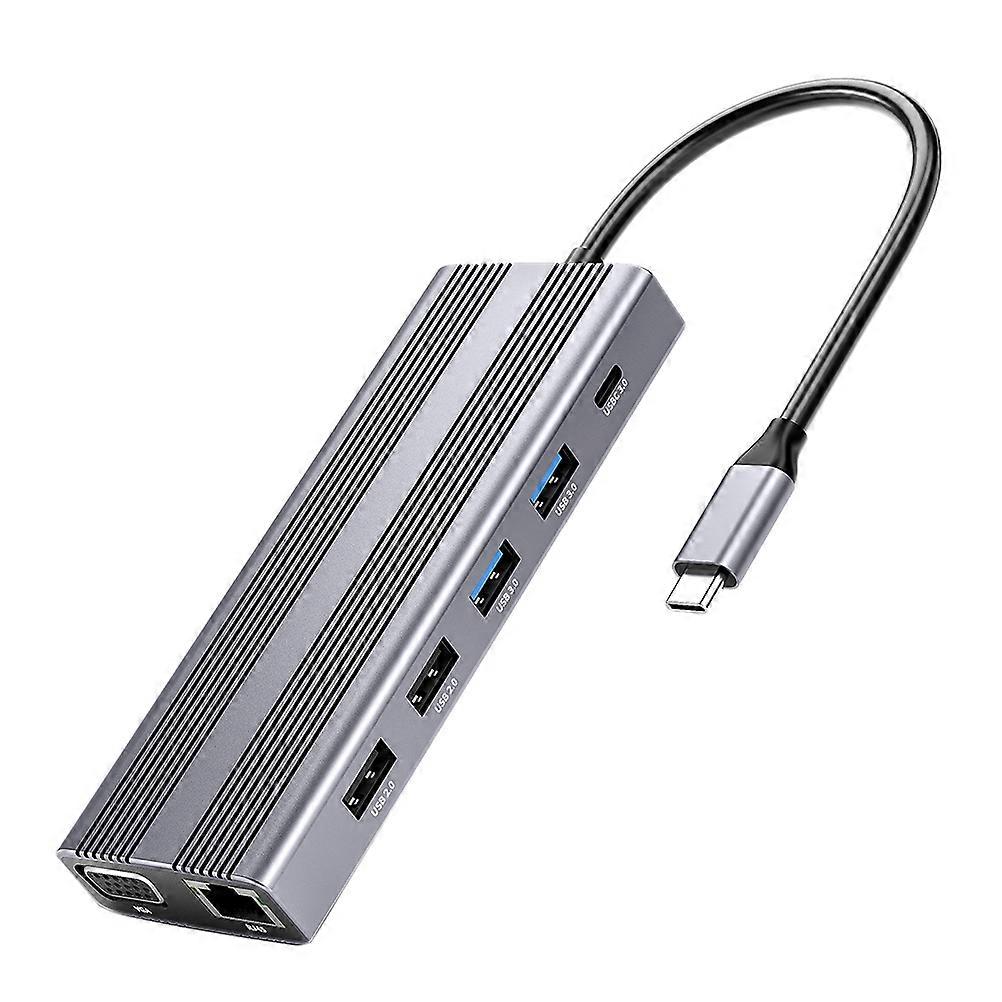 USB Multi Port Hub with Card Reader – Compact and Portable Design for Simultaneous Use with Mouse, Keyboard, and More – Compatible with Laptops