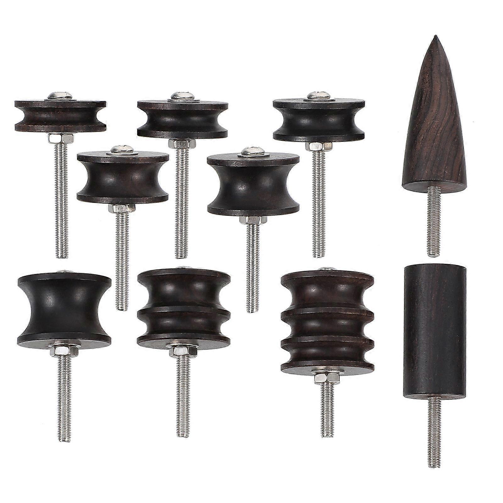 Ebony Polished Burnisher Slicker Tool Set – Durable Edge Finishing Tool for DIY Crafting, Suitable for Beginners and Professionals
