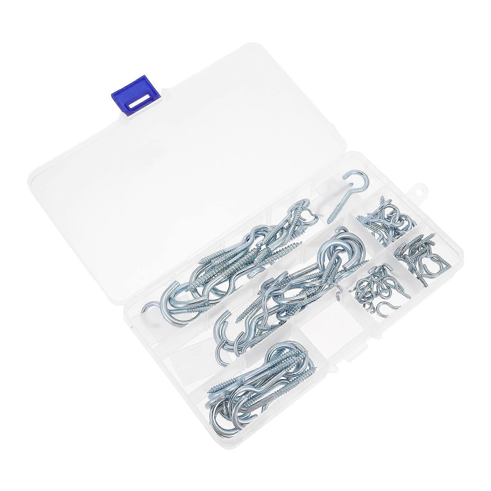 Heavy Duty Screw Ceiling Hooks Hanger Kit 80pcs Sturdy Cup Hooks Assortment for Home Office Storage and Easy Installation