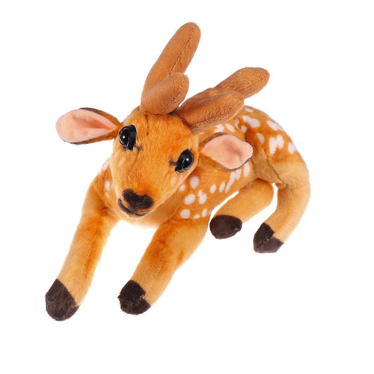 Cartoon Sika Deer Short Plush Doll For Children 30CM Decorative Backrest 1Pcs