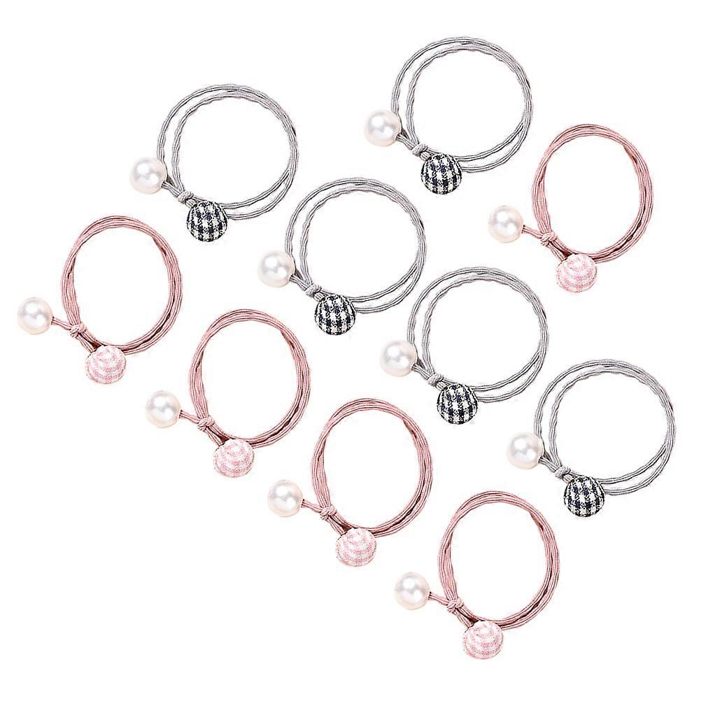 Elastic Hair Bands for Decoration Assorted Color Made of Bright and Durable 10 Pieces