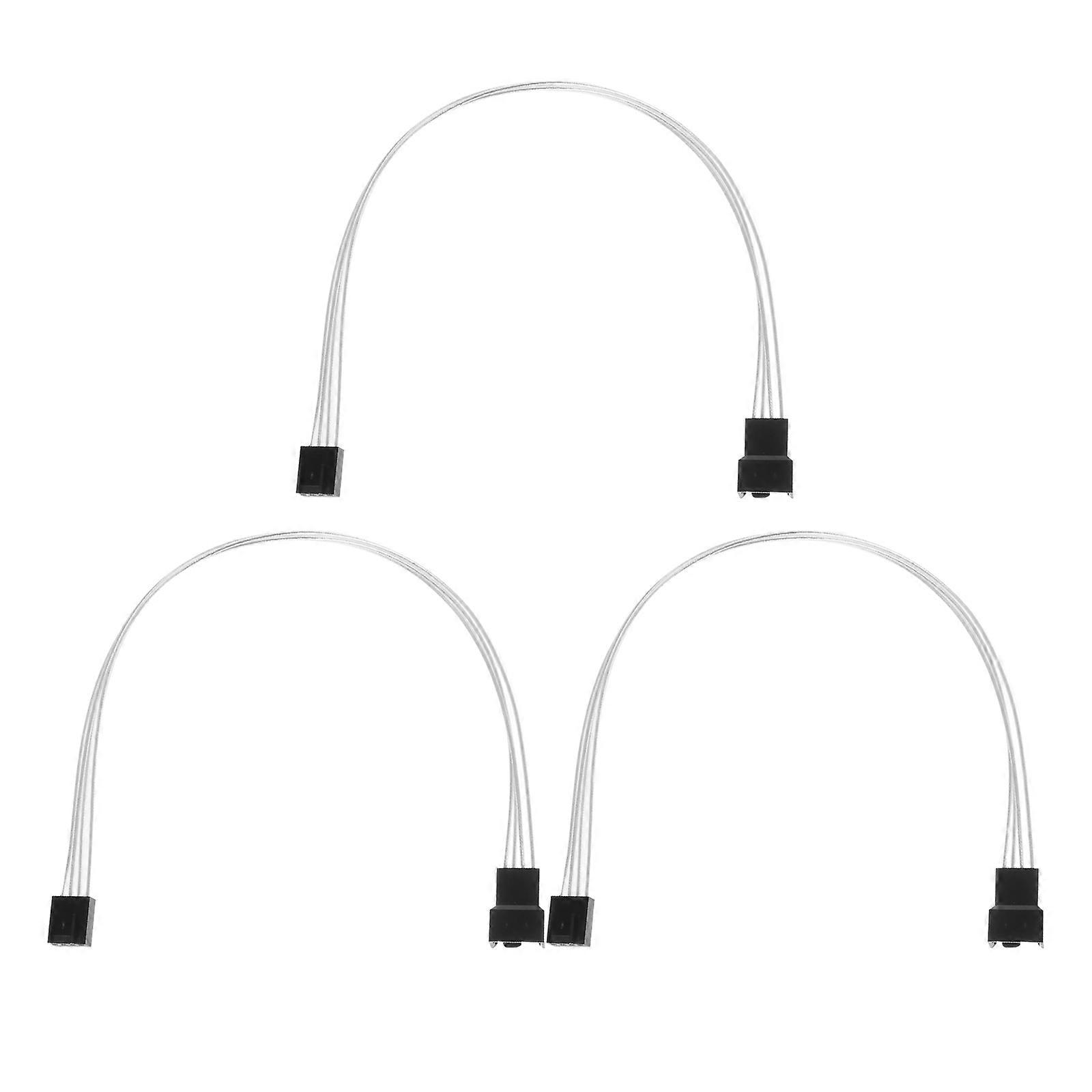 4-Pin Fan Power Supply Cable Accessory 3Set Designed For Tech Enthusiasts Offering High Precision And Anti-Aging Features