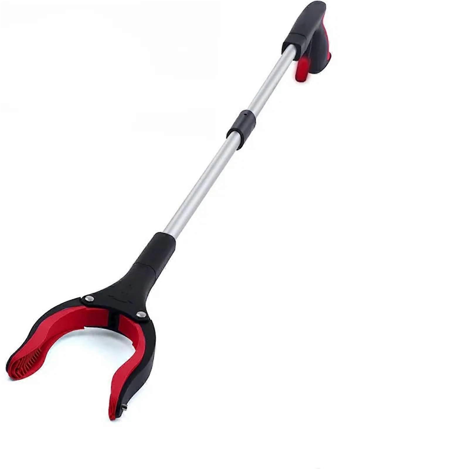 Grabber 360 Degree Reaching Tool, 32 Inch Trash Picker with Strong Magnetic Tip, Foldable Claw Gripper for Seniors, Red