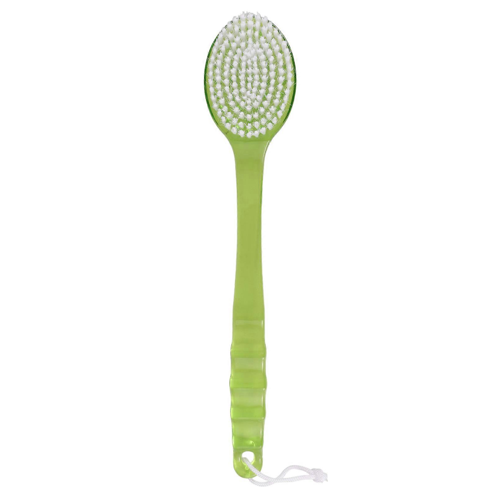 Long Handle Bath Brush for Home Use Soft Exfoliating Scrub Brush Green Material