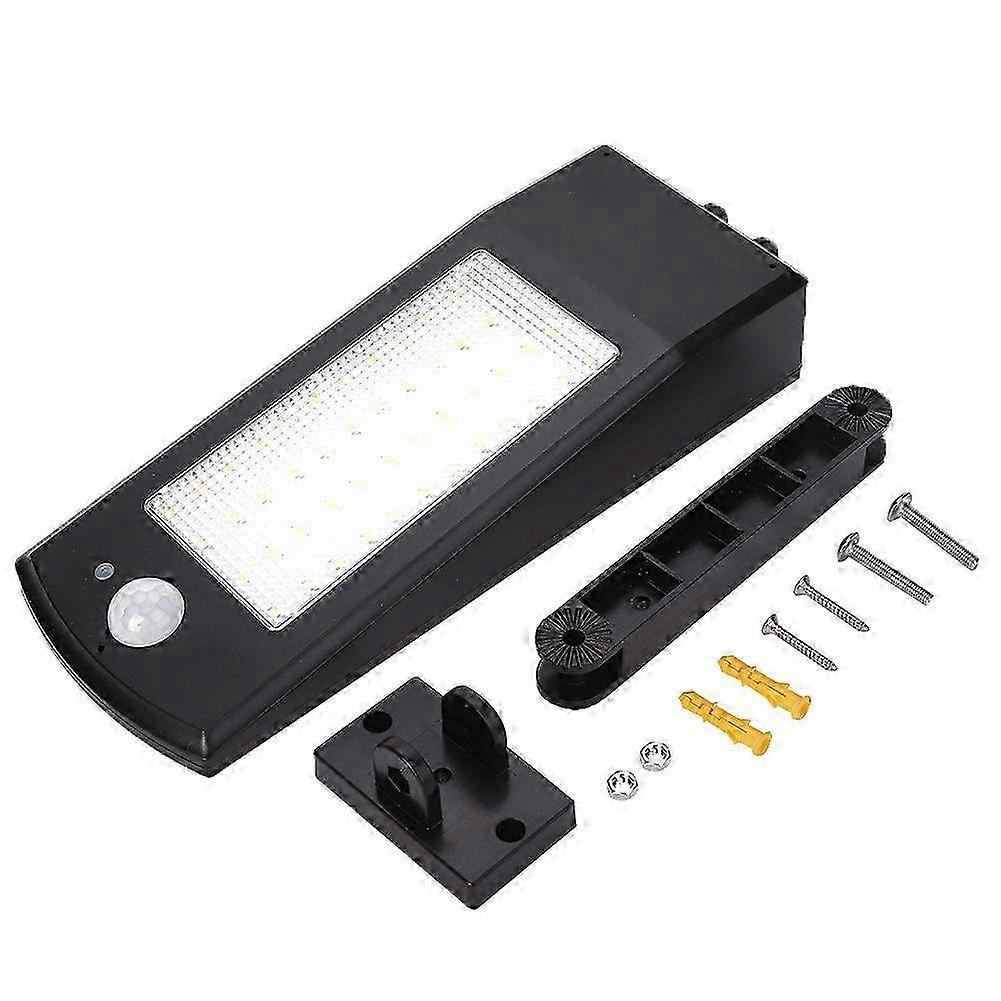 Waterproof Solar Powered LED Wall Light with Sensor & Remote Control - Black and White Outdoor Garden Lighting Solution