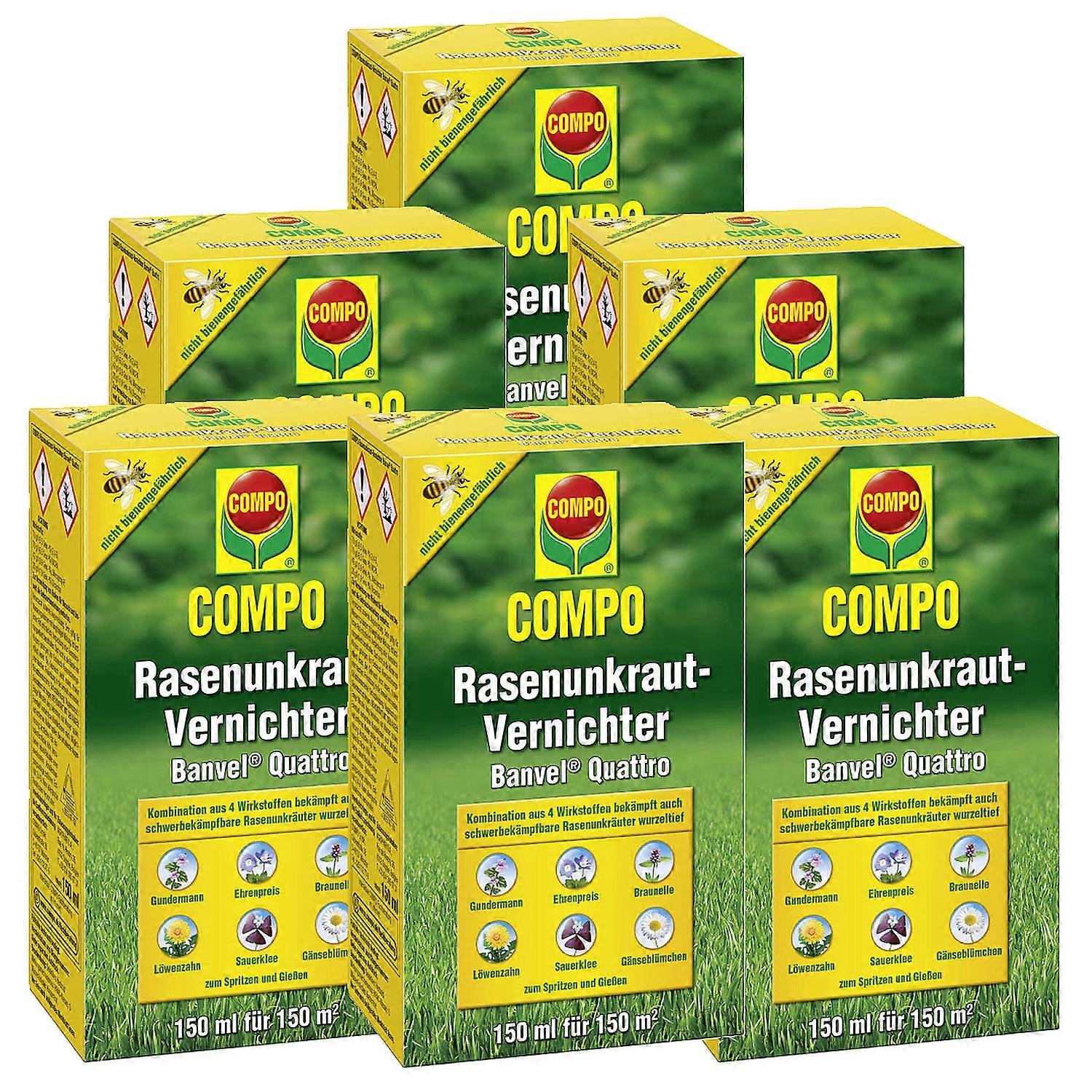6 x COMPO 草坪除草剂 Banvel® Quattro,150 毫升