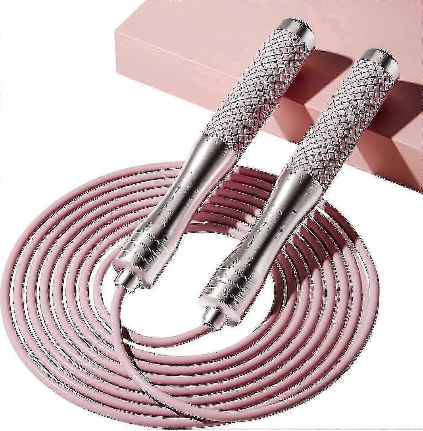 Adjustable Skipping Rope with Alloy & Silicone Handles for Jumping Exercise