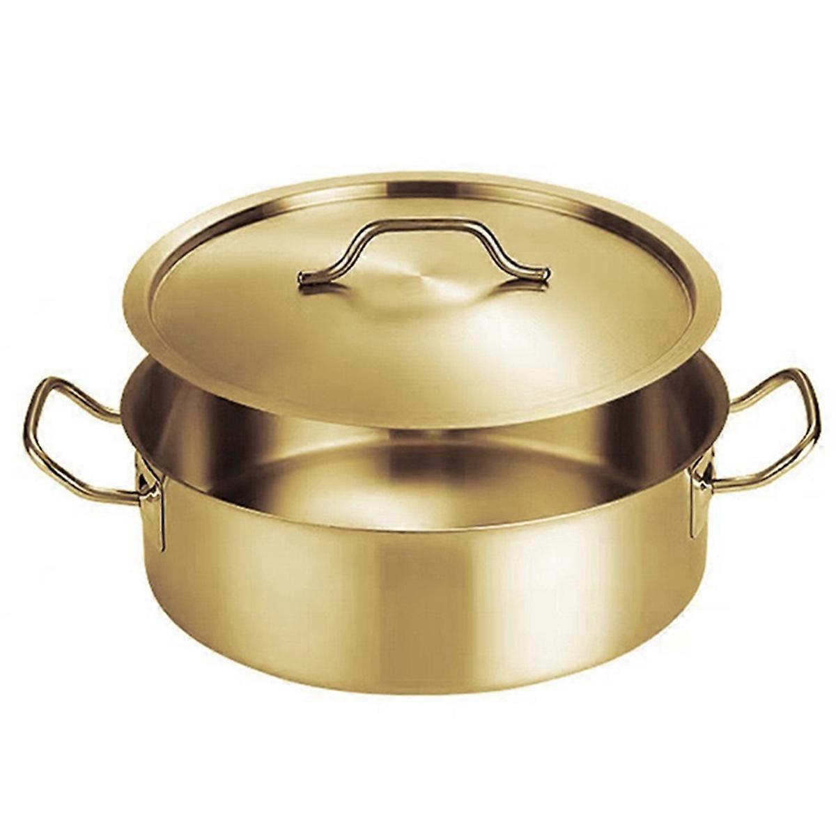 Stainless Steel Pot Double Handle Double-Handled Pot Stainless Steel Hot Pot Basin Household Hot Po