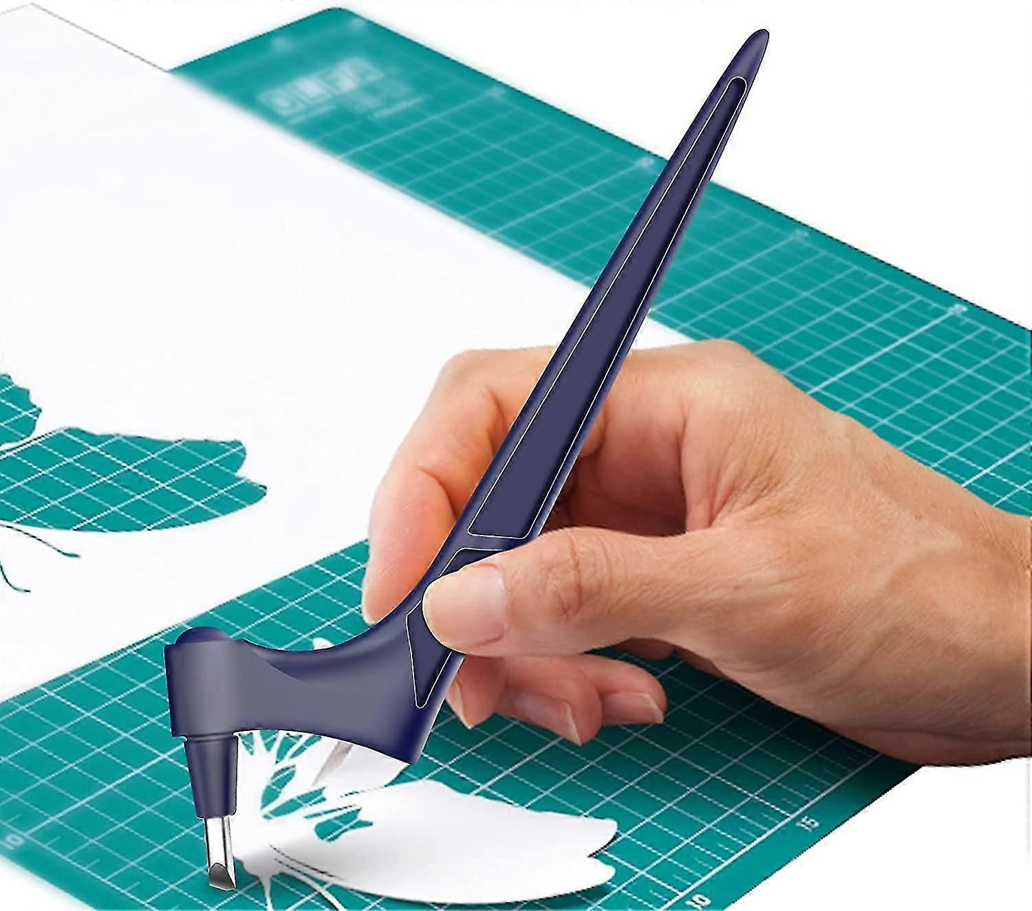 Craft Cutting Tools Stainless Steel 360 Degree Rotating Handhled Paper-Cutting Blade with 3 Cutter Heads