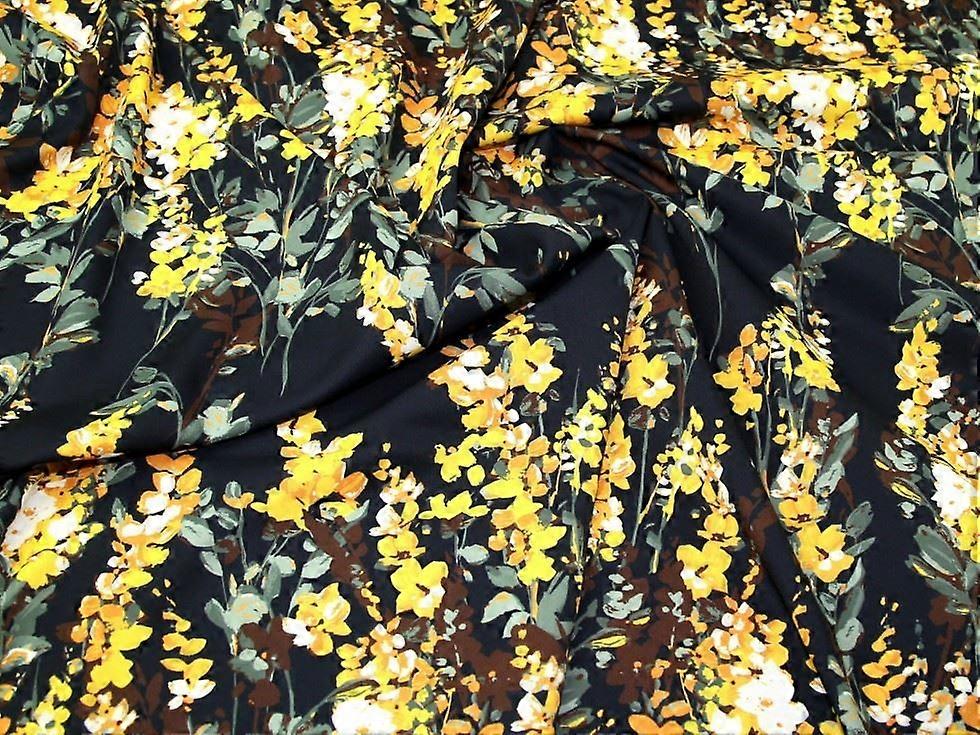 John Kaldor Ibrox Soft Crepe Fabric Mustard - per metre