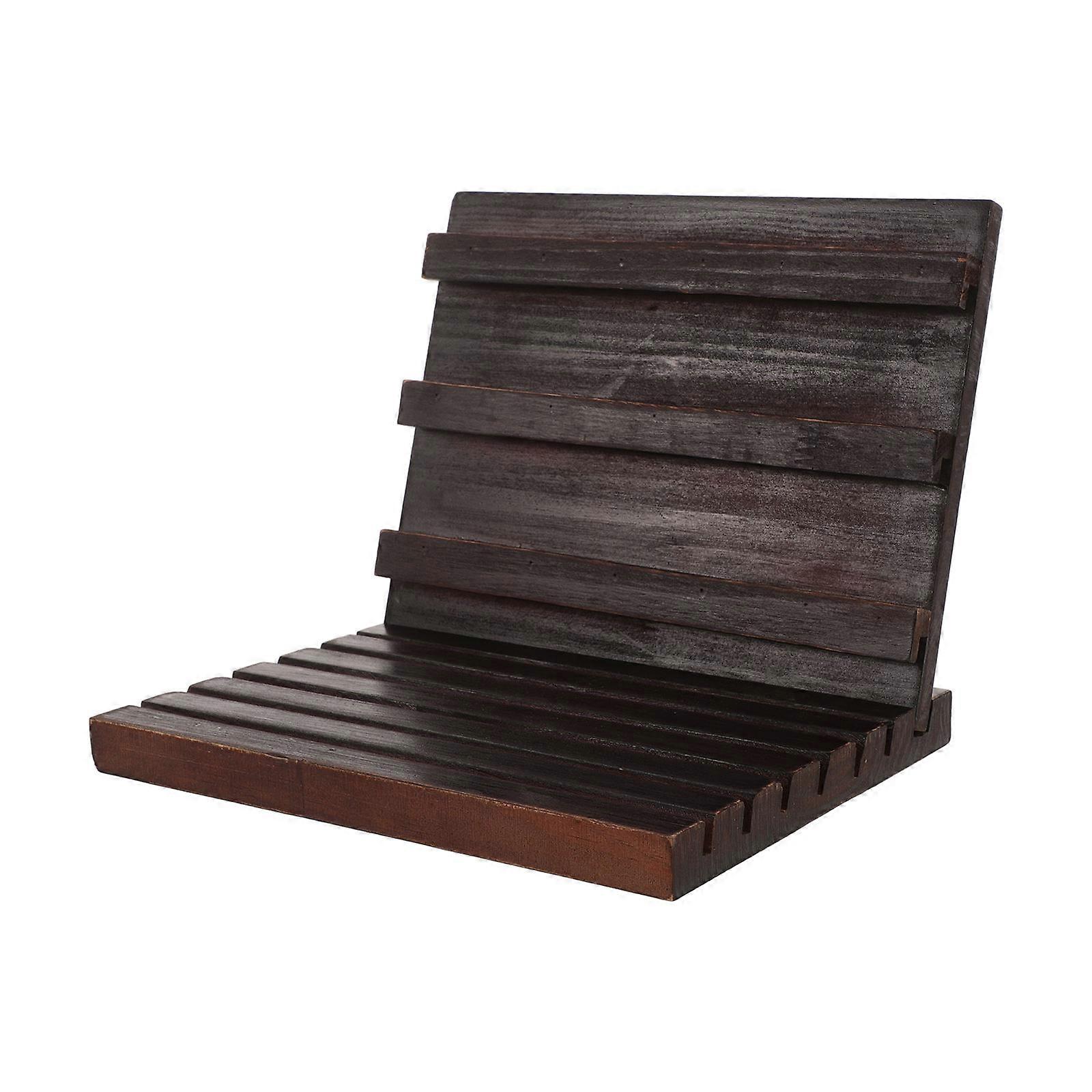 Wooden Coin Holder for Army Coins Display Police Rack 2pcs Set for Home Office Store Coffee
