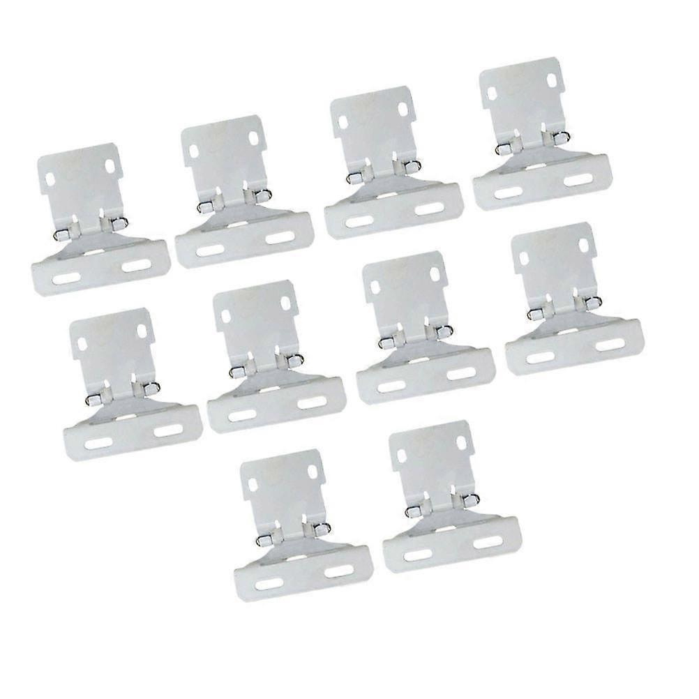 10Pack White Spring Iron Hinges Cabinet Door Self-Closing Hinge For Kitchen Use Durable And Anti-Rust