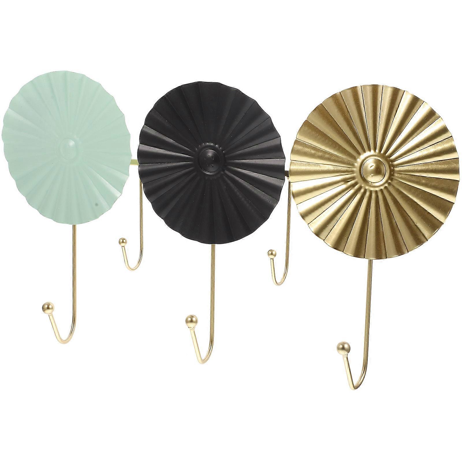 Nordic Style Wall Mount Clothes Hook Rack for Home Bathroom with Iron Material and Assorted