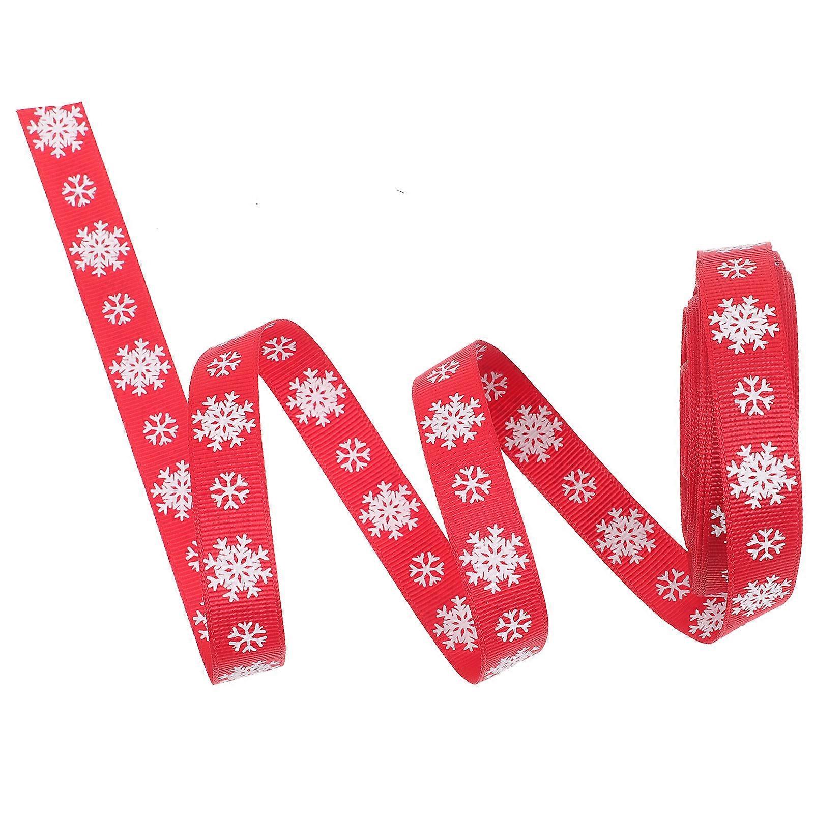 Craft Diy Ribbon Christmas Decoration Ribbon Snowflake Pattern 8x7cm Wrapping 1Roll