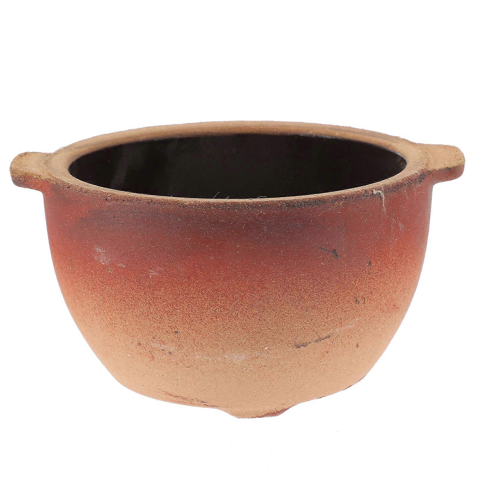 Chinese Clay Pot Household Cookware Casserole Multi Cooking Occasion High Temperature Resistant 1Set