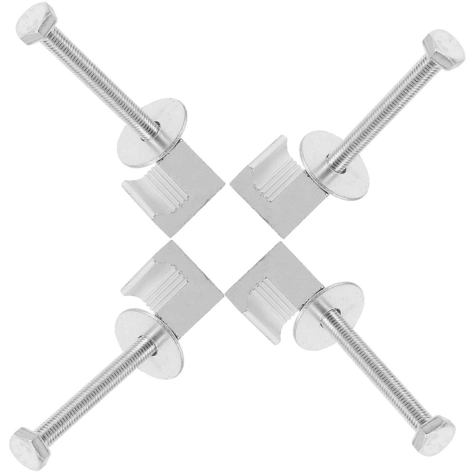 Mounting Clamp For Tool Box 4Pcs Heavy Duty Vehicle Maintenance Silver Suitable For Truck Toolbox