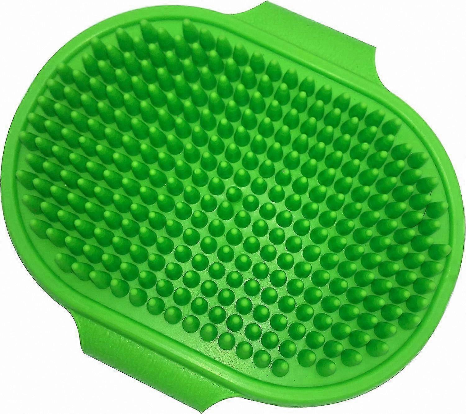 Rubber Pet Bathing Brush with Massage Function and Adjustable Handle for Comfortable Grooming
