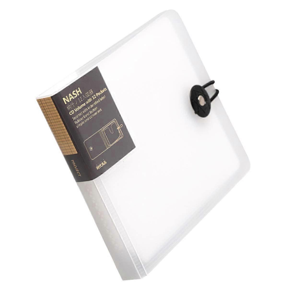 CD Holder Case 12 Disc Capacity, PP Plastic Storage, Lightweight and Portable, 2 Pack