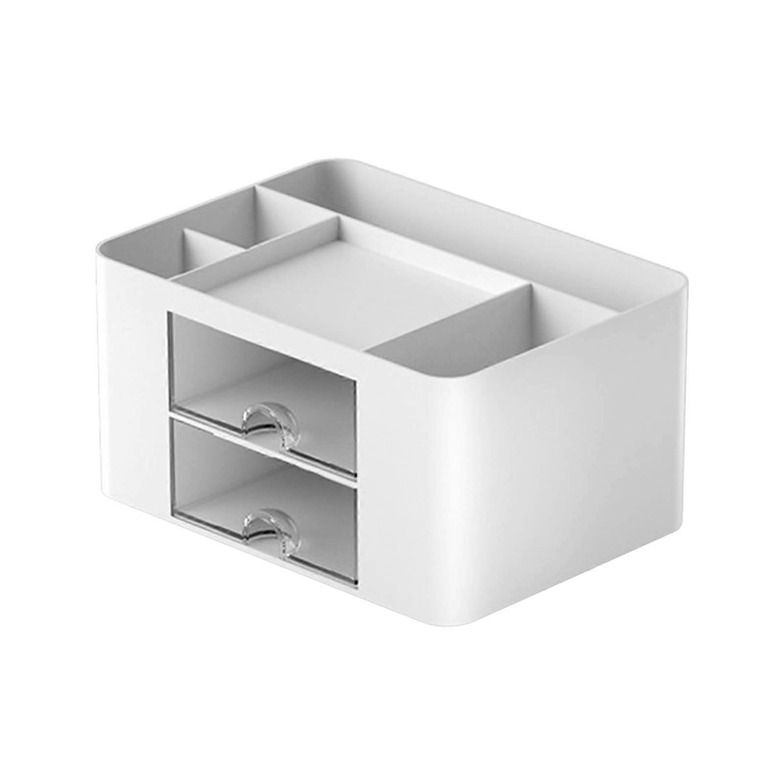 HIPS desk accessory organizer pencil holder, multifunctional pen holder, office desk accessory with large capacity and doublelayer drawer