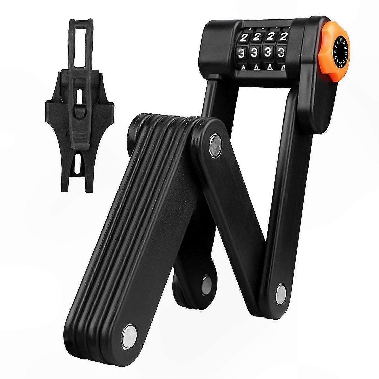 Portable Folding Bike Lock, Lightweight Anti-Theft Security Device, Durable Combination Lock for Cyclists