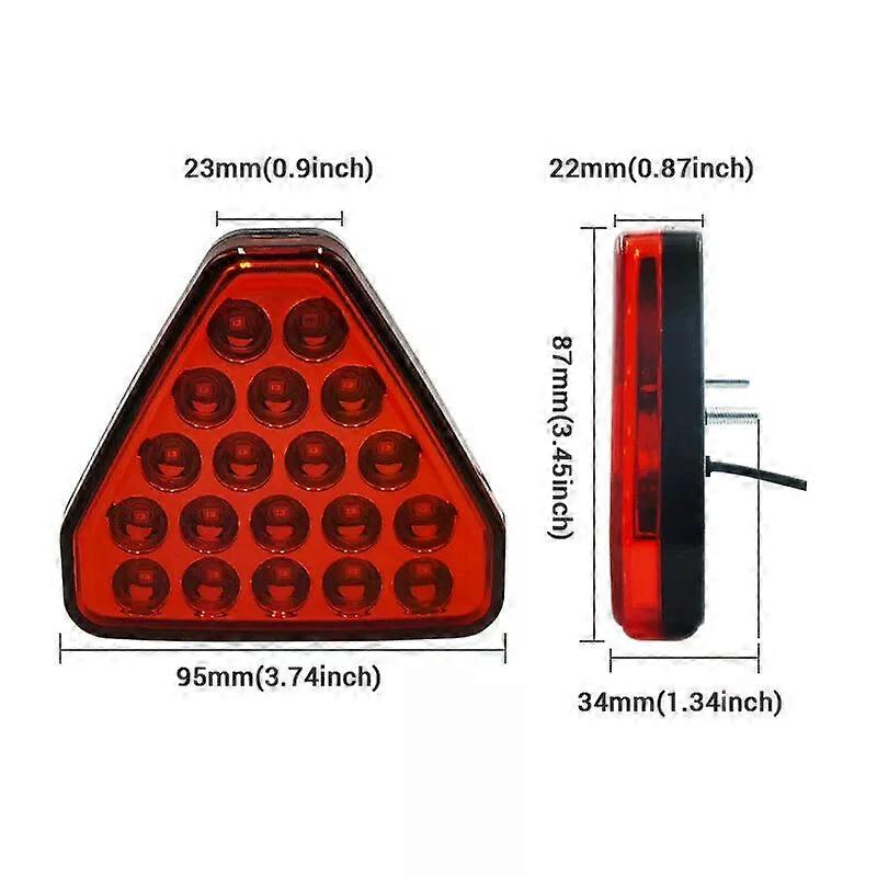 Universal F1 Triangle Style Sport 19LED Brake Signal Lamp REAR FOG LIGHT "Rear Third Brake Lamp" DRL For JDM BBA Car Accessory