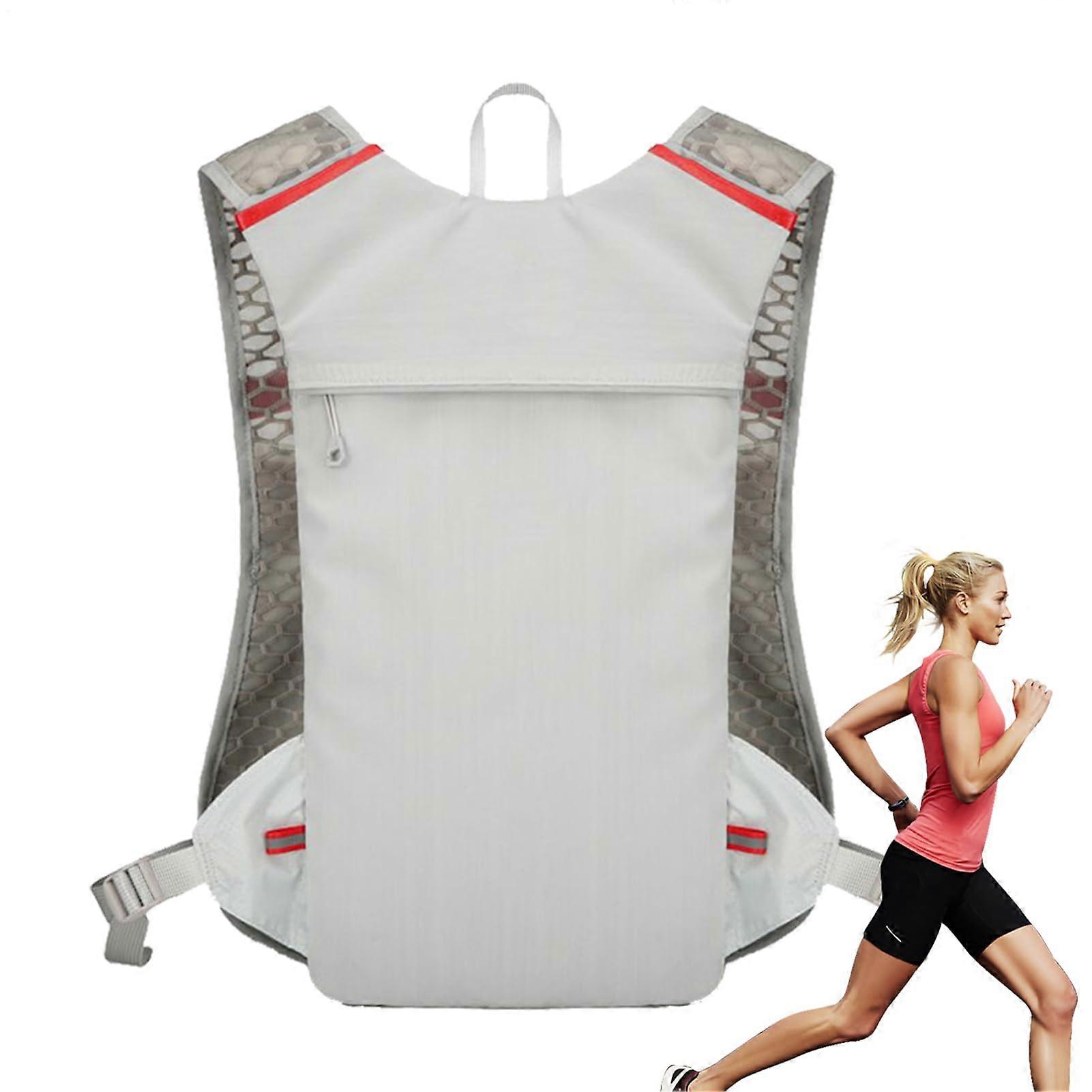 Hydration Backpack with Adjustable Drinking System, Multi-Pocket Daypack for Men, Women, Teens, Gray B