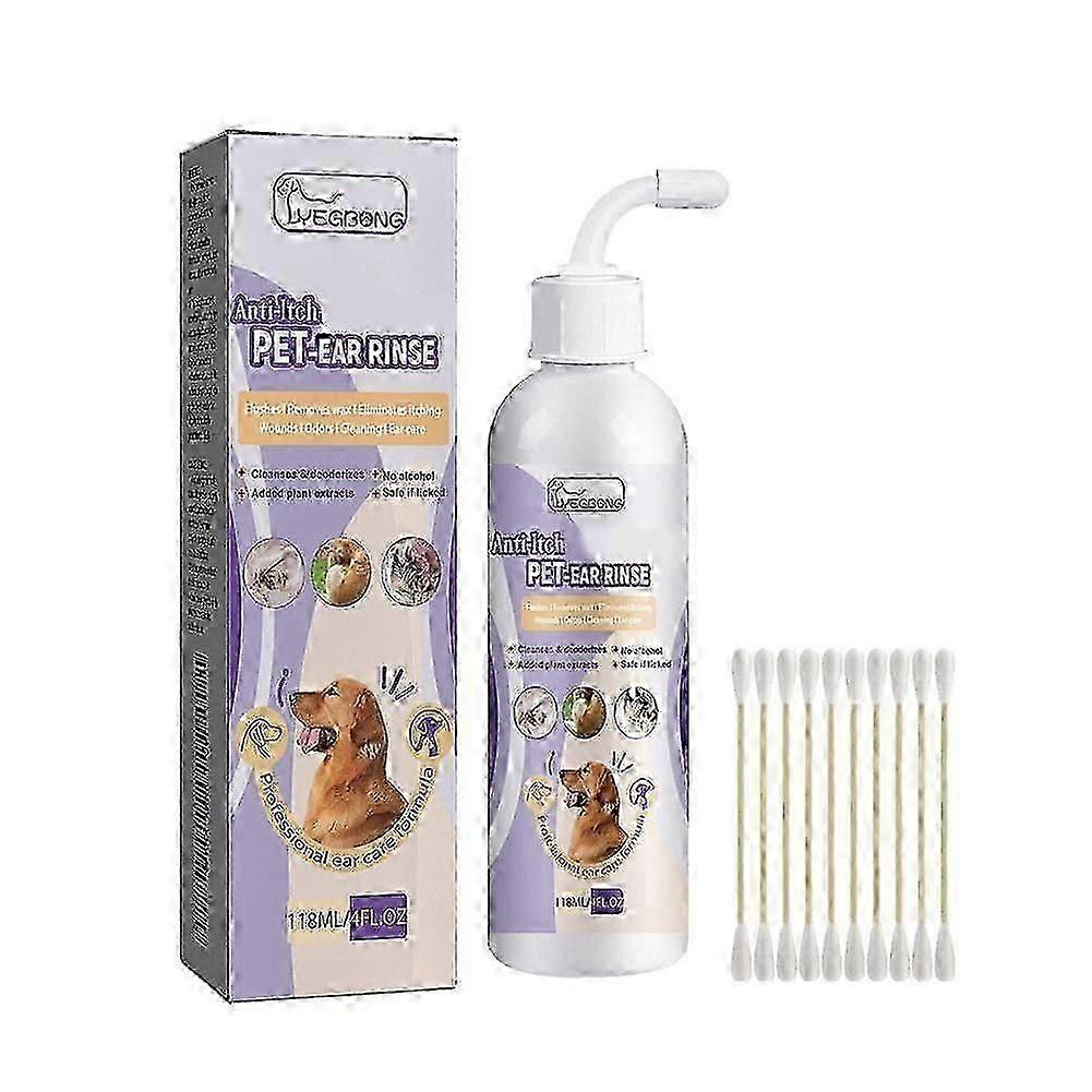 Dog Ear Drops 118ml With Swabs