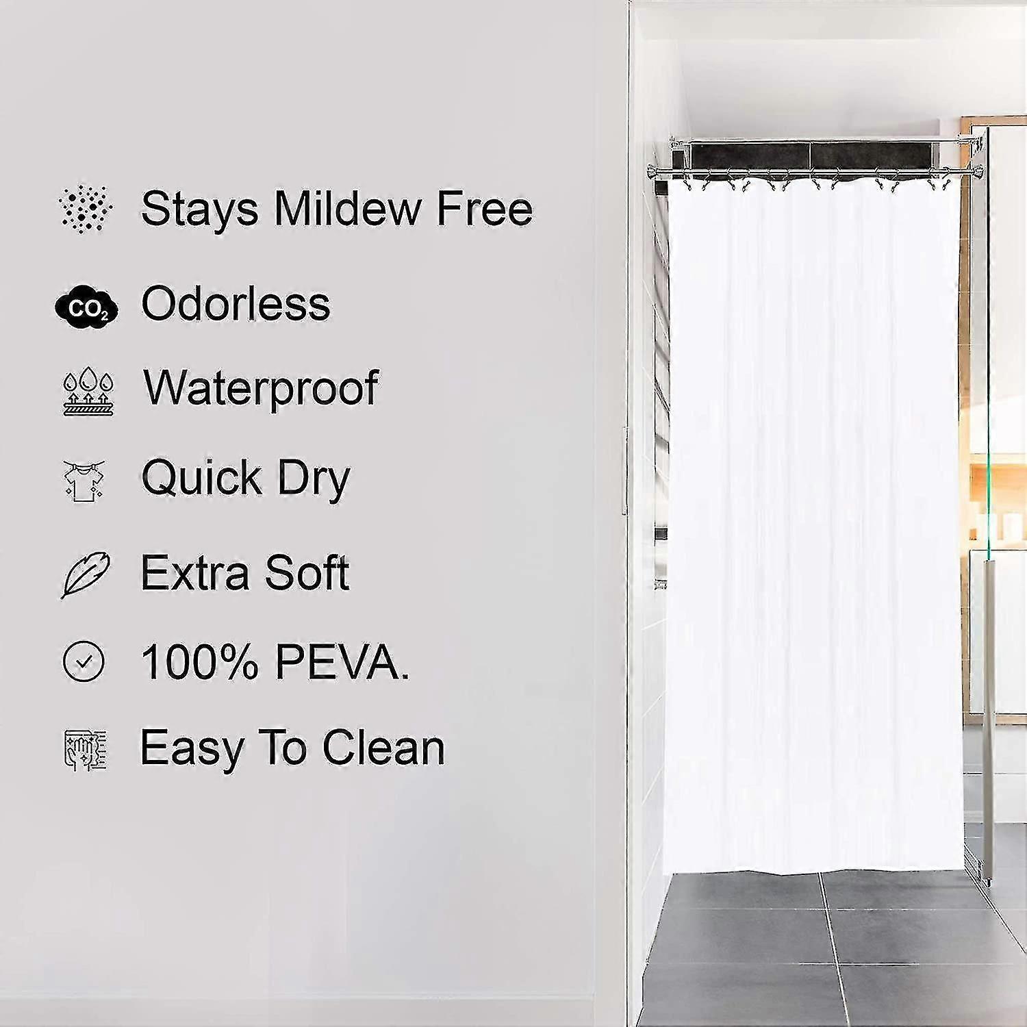 Shower Curtain, Waterproof And Mildew Resistant