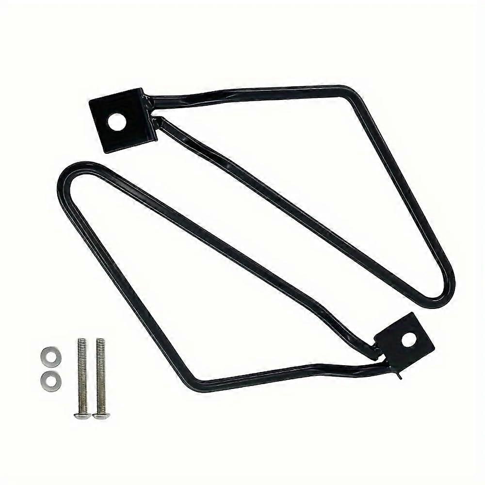 Mounting brackets for motorcycle saddlebags, side bag protectors, motorcycle mounting brackets (white)