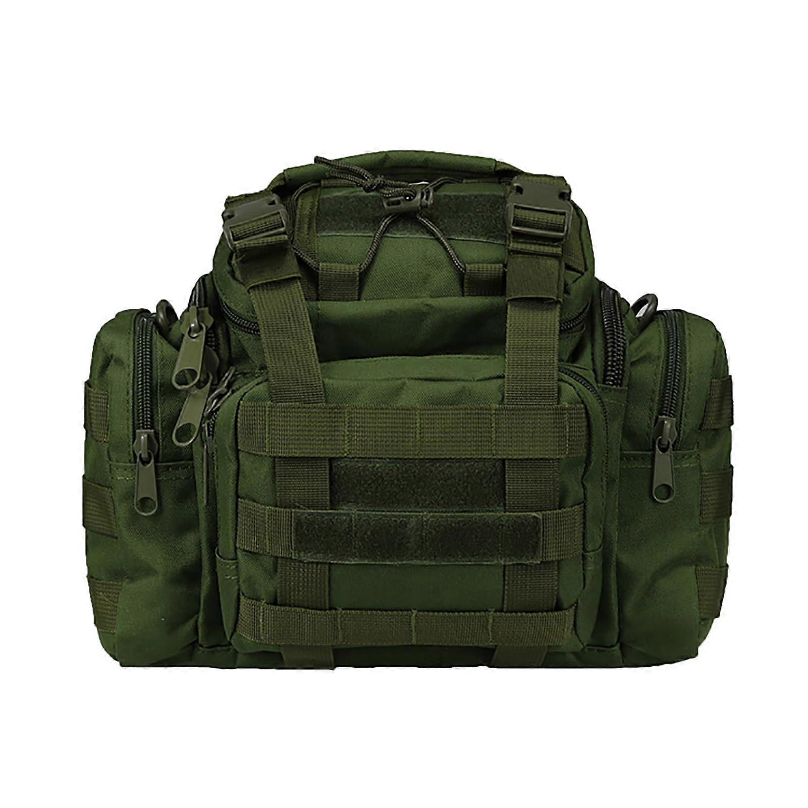 Camera Bag Sling Waterproof Military Tactical Shoulder Bag for DSLR SLR Camera Lens Tripod, Green