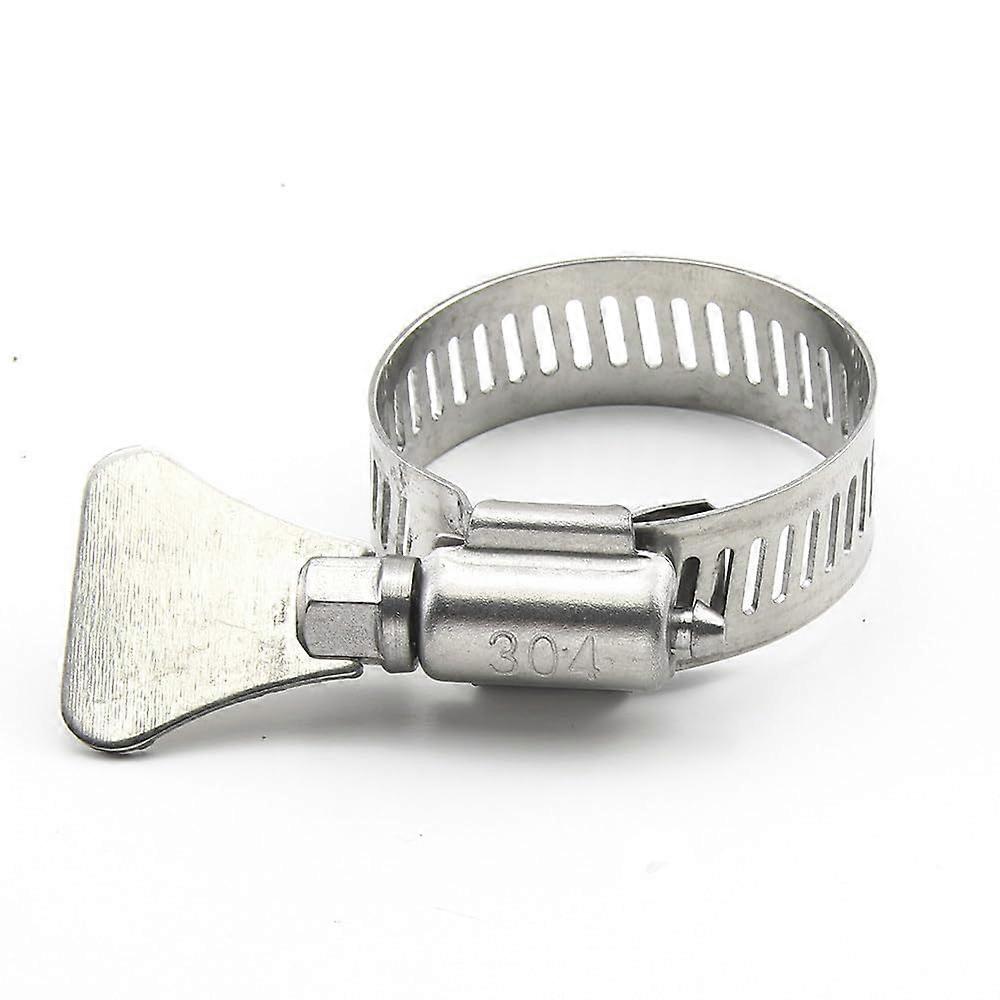 Stainless Steel Hose Clamp Set, 10 Adjustable Worm Gear Clamps, 6-95mm Size, Compatible with Water Pipes and Automotive Mechanics