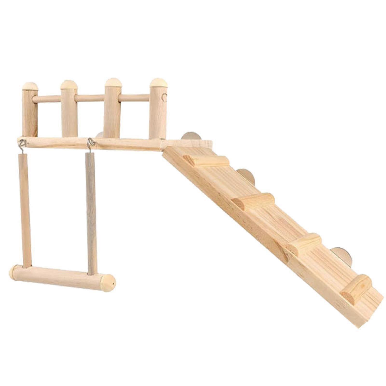 Bird Cage Hanging Ladder Bridge with Rope – Durable Parrot Perch Toy for Budgies, Cockatiels and Finches