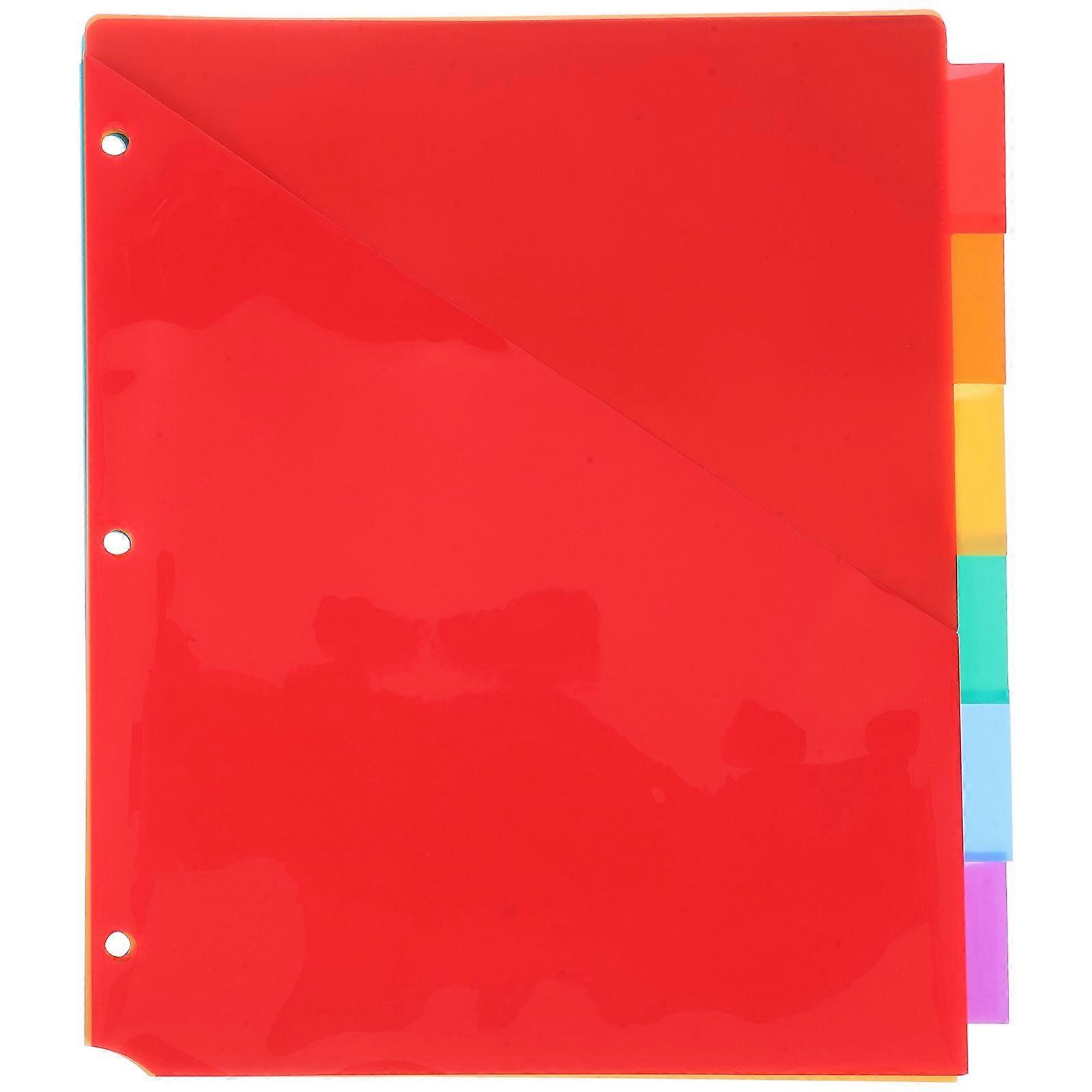 6pcs Tab Binder Dividers 3 Ring Plastic Binder Dividers With Tabs Multicolor Notebook Dividers For 3 Ring Binders A4 Letter Size