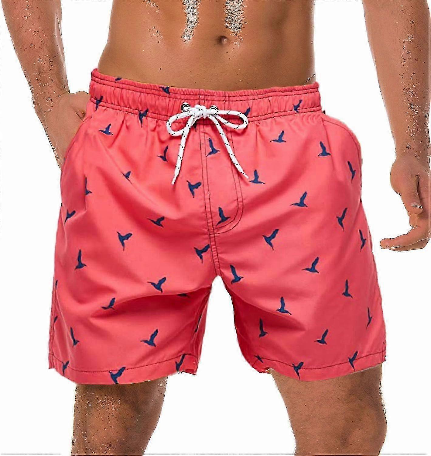 Globa Shop Bachelor Beach - Dissolving Swim Trunks For Pranks (get It) Medium Bird-Pink