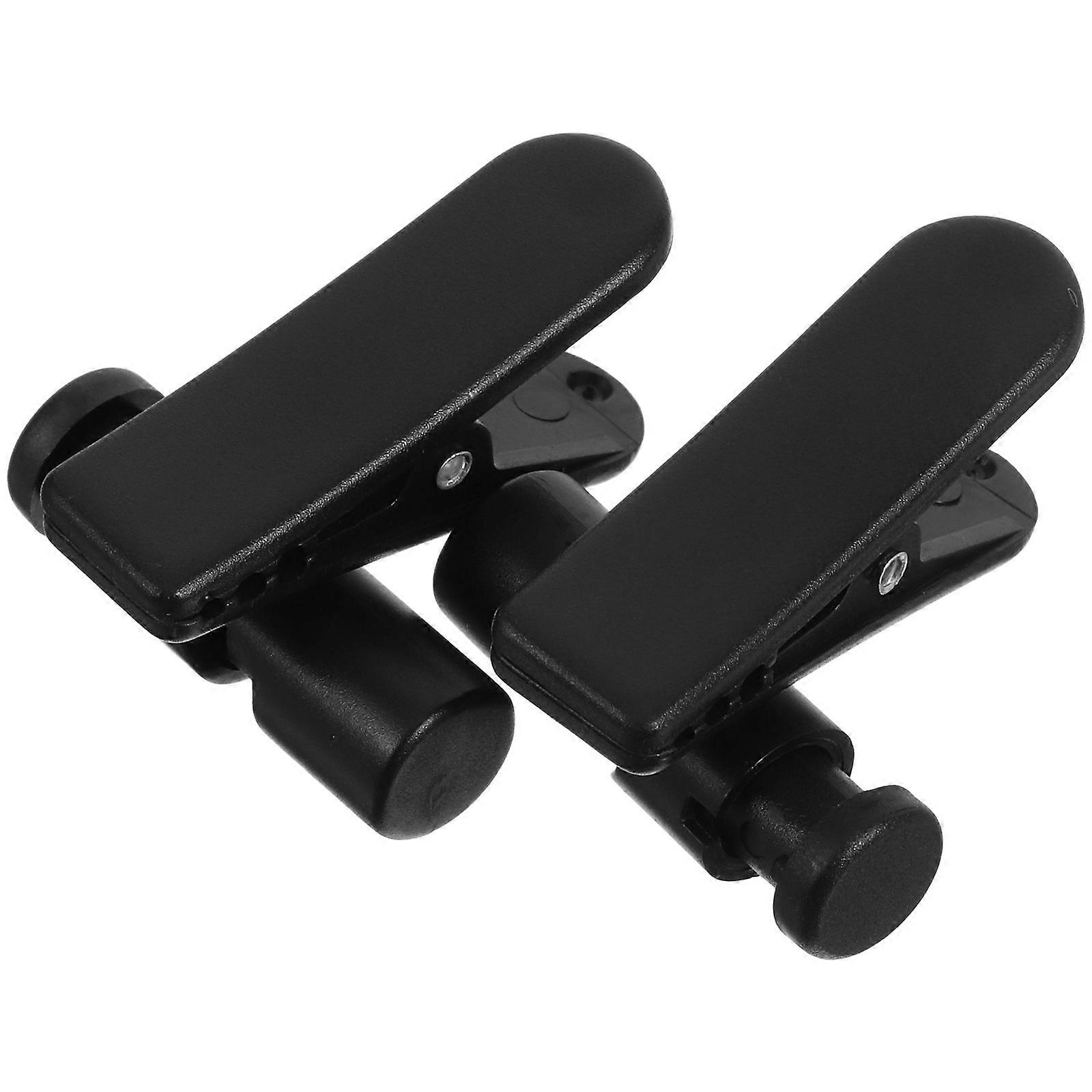2pcs 360 Degree Rotatable Headphone Earphone Cable Wire Cord Clip Nip Clamp Organization Collar Lapel Shirt Holder (Black)