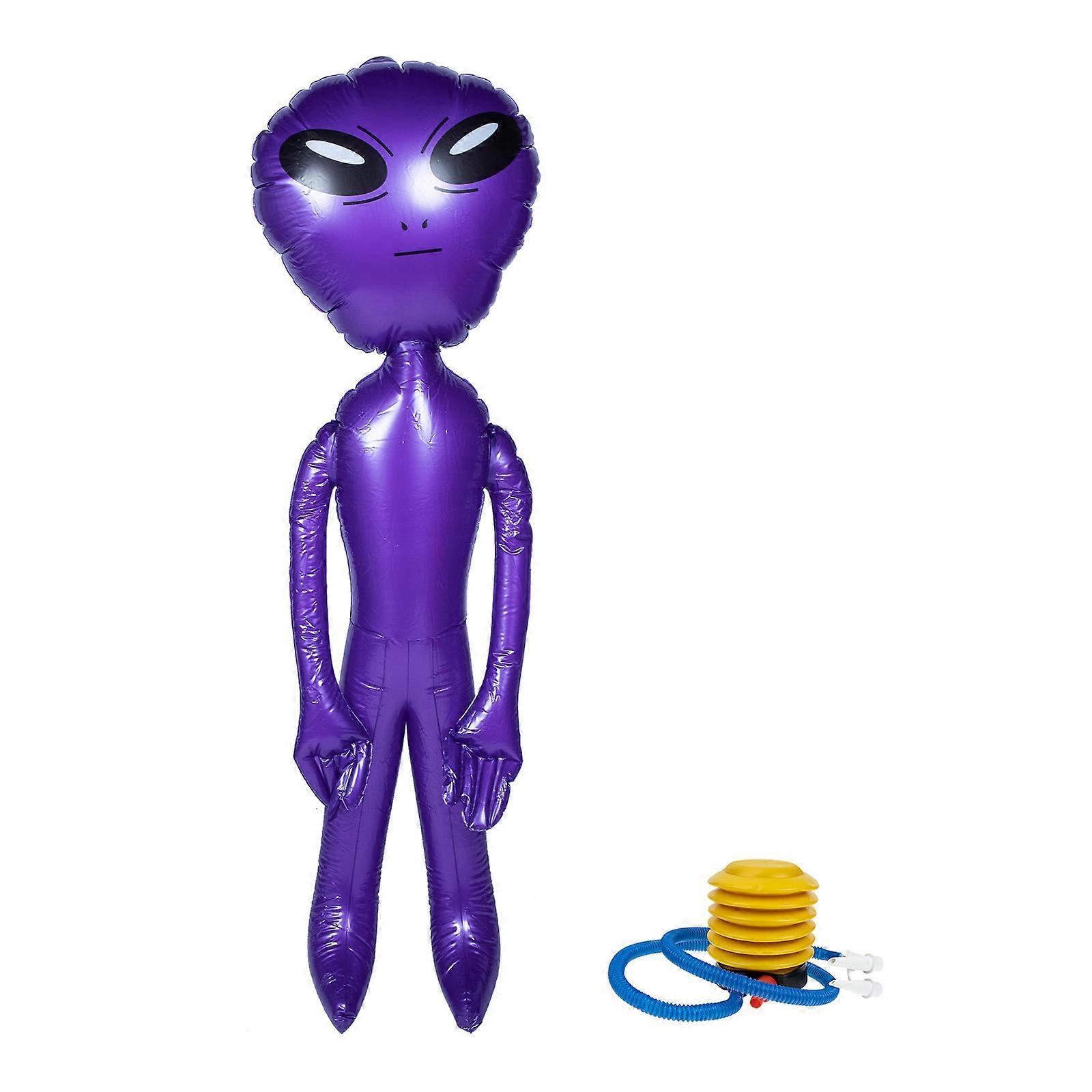 Pvc Inflatable Toy Shape Halloween Summer Party Decoration Purple with Pump 1Set