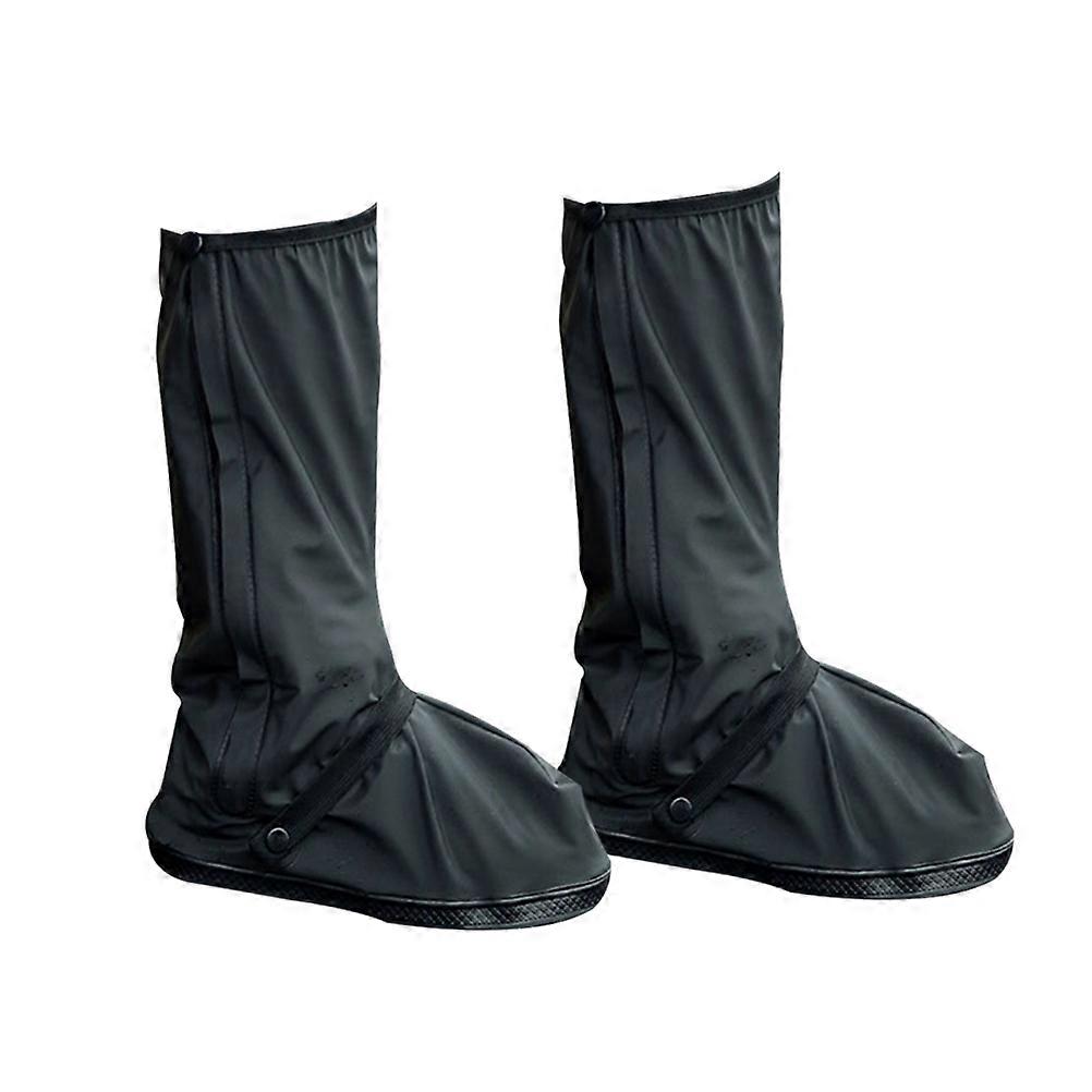 Reusable Waterproof PVC Shoe Protector with Zippers for Shoes Protection Black