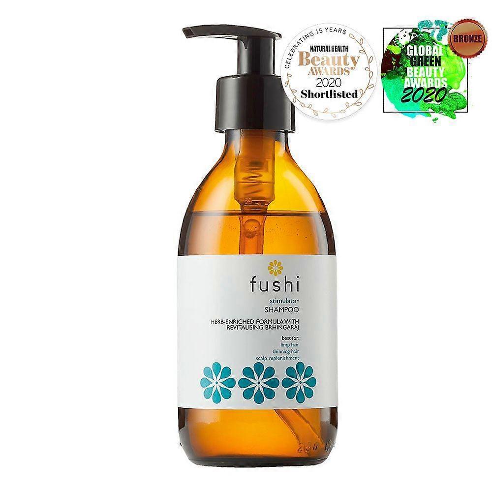 Shampoing stimulant bien-être Fushi aux herbes, flacon en verre de 230 ml - Lot de 2