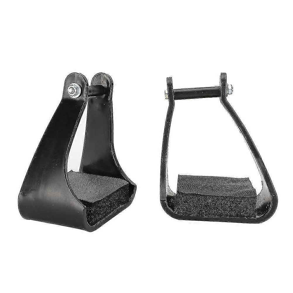 Pom Plastic Stirrups Western Horse Riding Safety Saddle Trail Black Cushioned Foam Foot Pad-hy SZRH A-DS