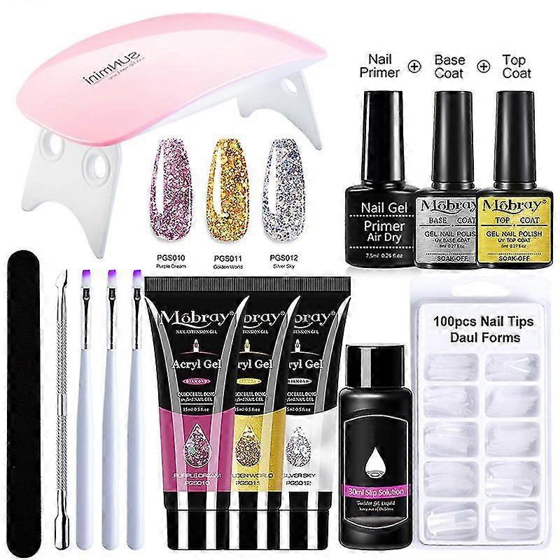 Poly Nail Gel Nail Manicure Set Extensions Kit
