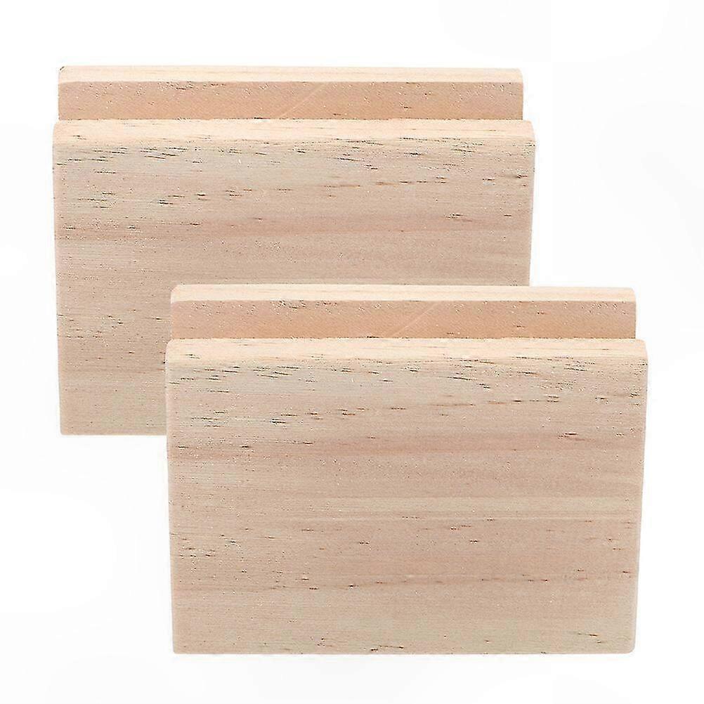 2-Pack Wooden Furniture Risers for Bed and Table Height Adjustment