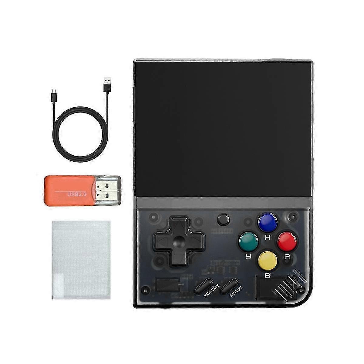 For MIYOO Mini Plus Retro Handheld Game Console 32G 3.5 Inch IPS Screen Linux System Game Player Children's Gifts Black
