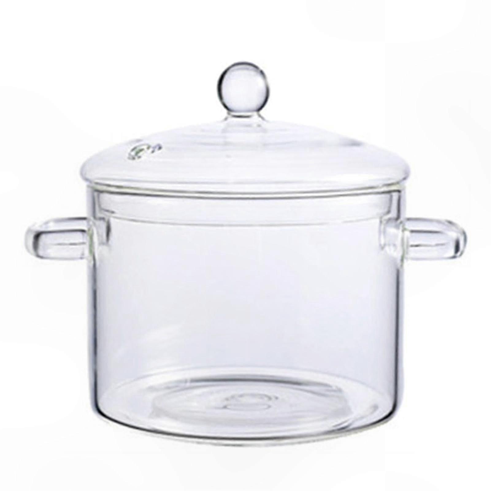 Durable Glass Cookware for Stovetop Use Upgraded Heavyweight Design Suitable for Open Flames and Gas Burners