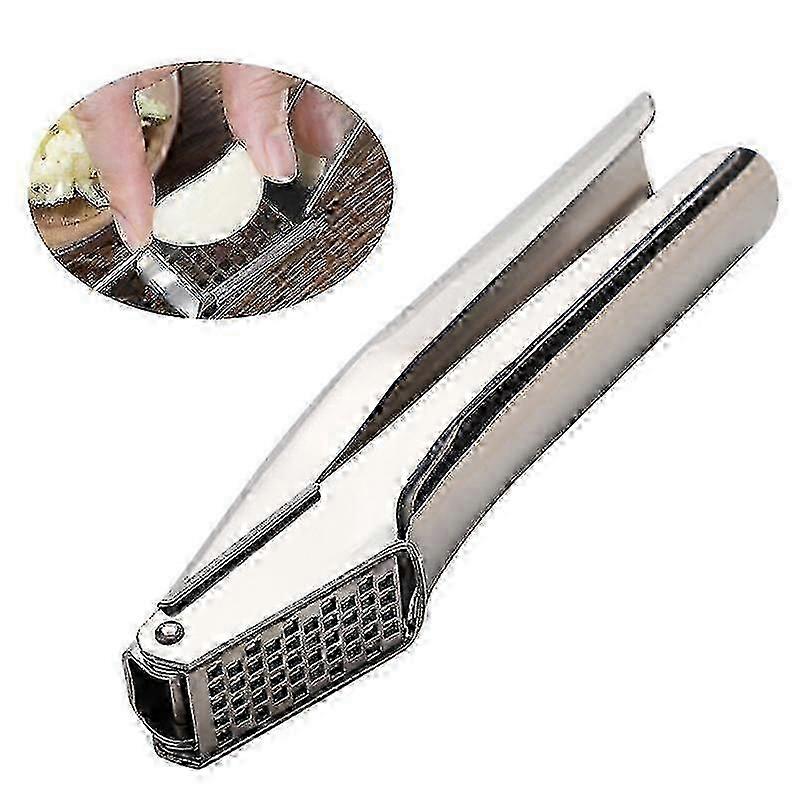 Square Hole Garlic Squeezer Stainless Steel Ginger Manual Control S...